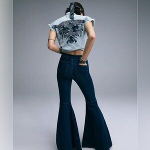 NWOT Free People Western Wear Cutoff Top Size Small